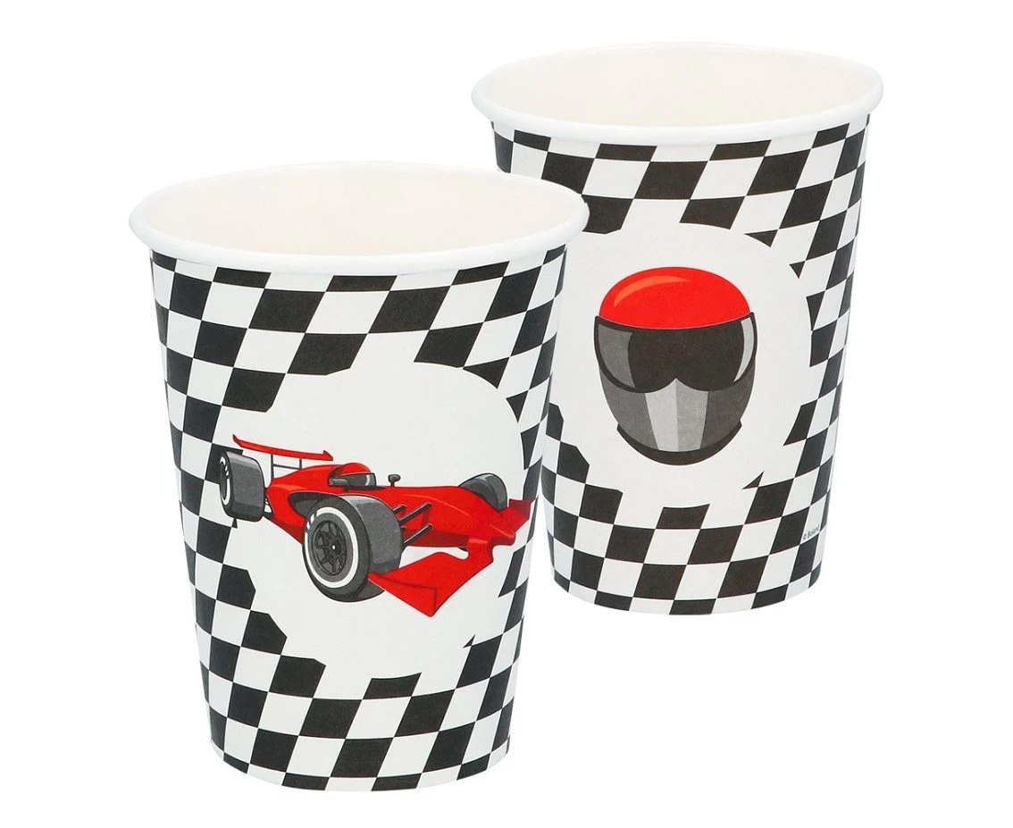 Racing paper cups, 250 ml, 8 pcs.