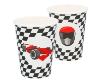 Racing paper cups, 250 ml, 8 pcs.