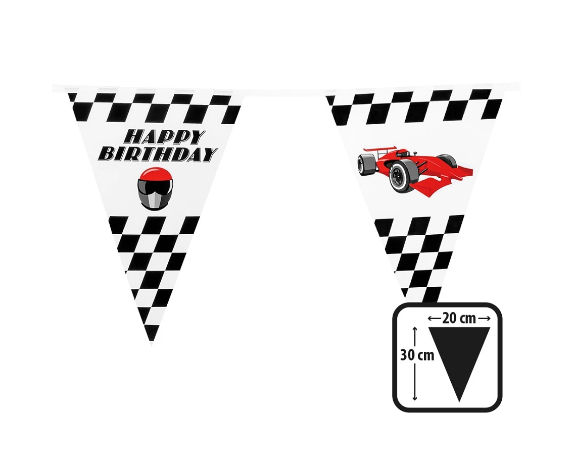 Banner with flag Racing, 30 x 20 cm, 6m