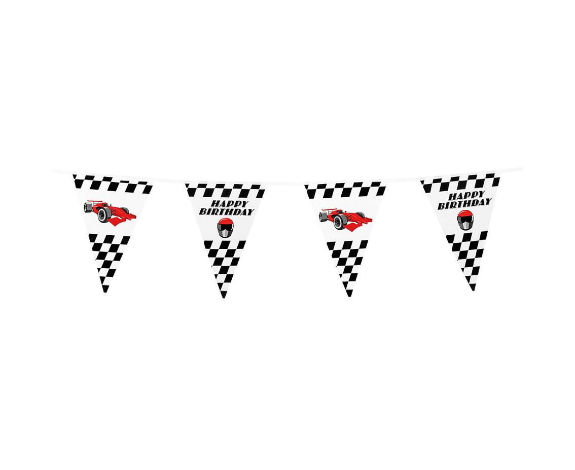 Banner with flag Racing, 30 x 20 cm, 6m