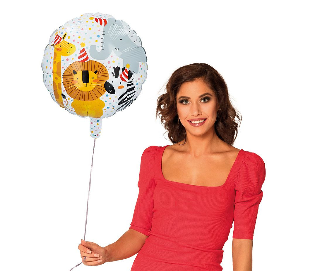 Two-sided foil balloon Safari, 45 cm