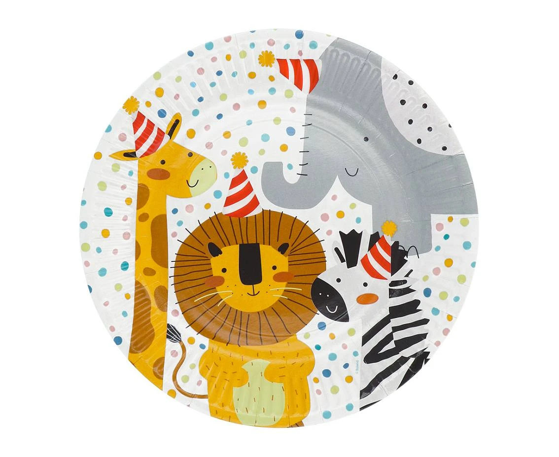 Safari paper plates, 23 cm, 8 pcs.