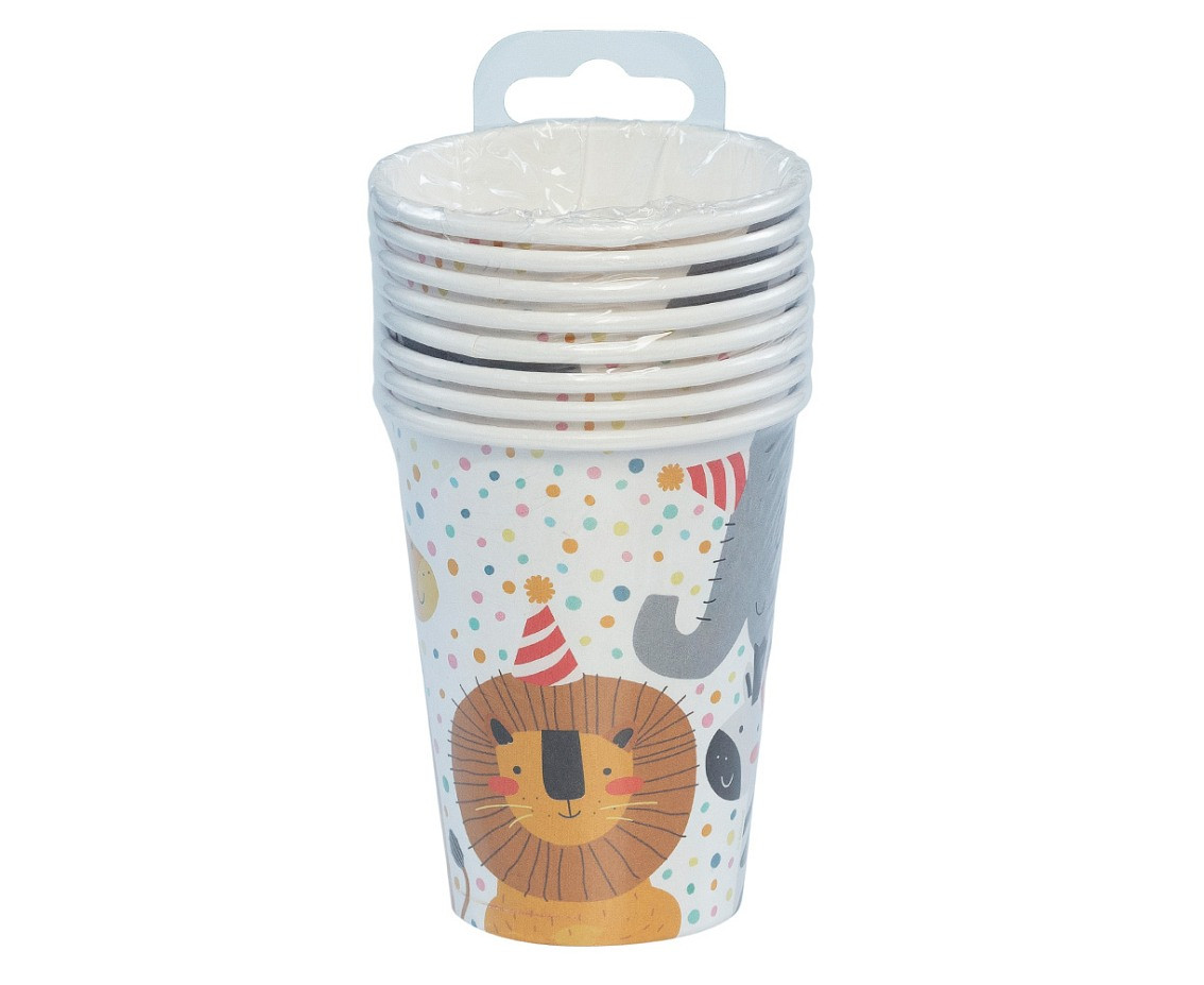 Safari paper cups, 250 ml, 8 pcs.