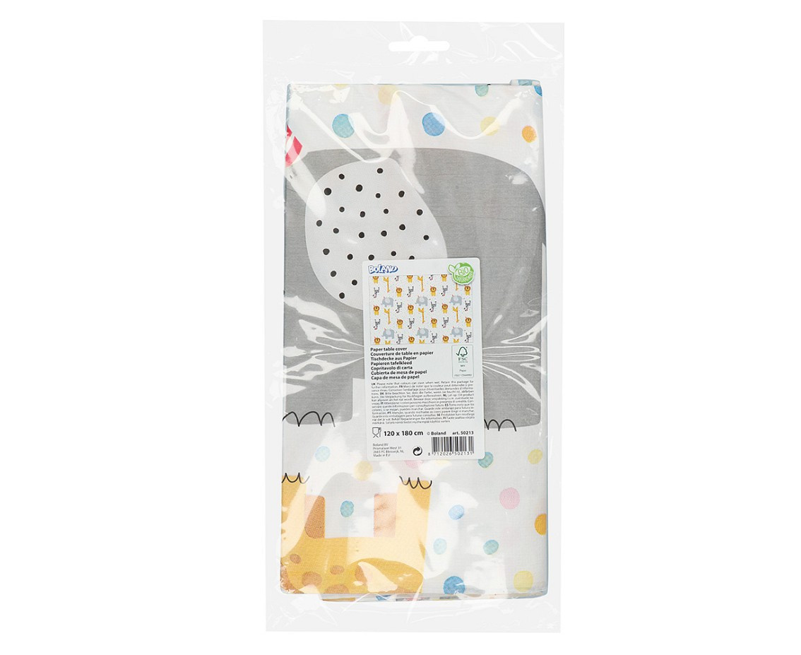 Safari paper tablecloth, 120 x 180 cm