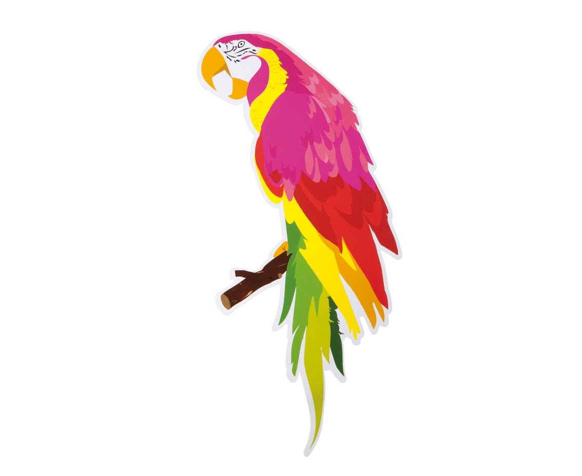 Hawaiian Party wall decoration, 4 pcs, 73 cm