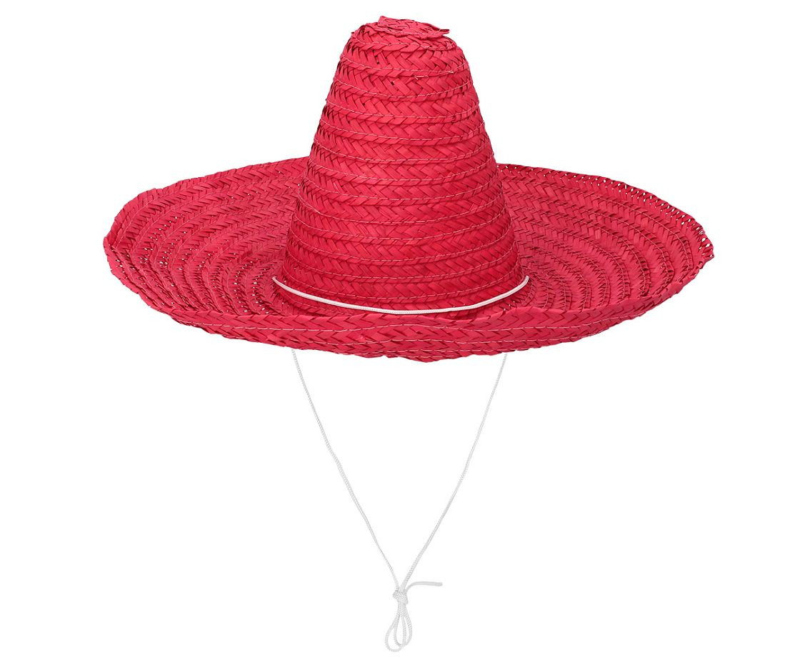 Sombrero hat, red, 49 cm