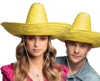 Sombrero hat, yellow, 49 cm