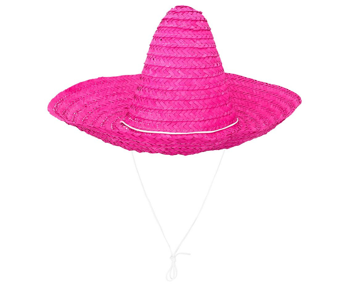 Sombrero hat, pink, 49 cm