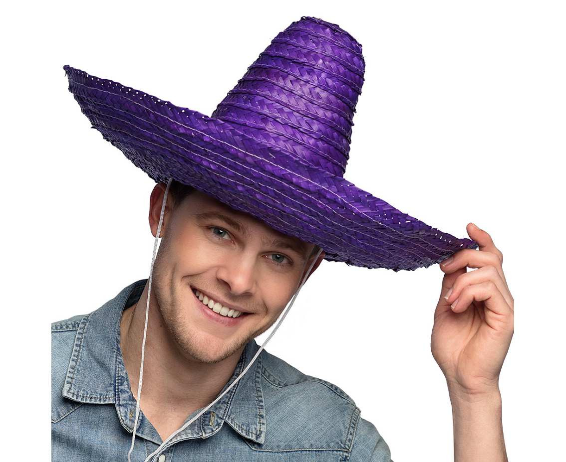 Sombrero hat, purple, 49 cm