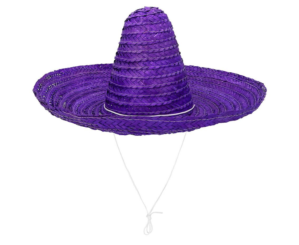 Sombrero hat, purple, 49 cm