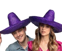 Sombrero hat, purple, 49 cm
