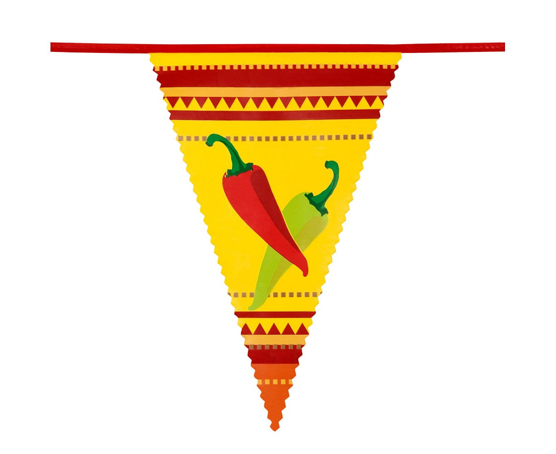Garland flag Mexico, 30 x 20 cm, 6 m.