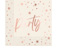 Paper napkins Rose Gold Party , Decorata, FSC, 33 x 33 cm, 20 pcs