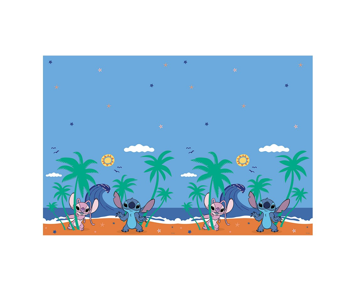 Plastic tablecover Stitch & Angel Disney, 120 x 180 cm, 1 pc