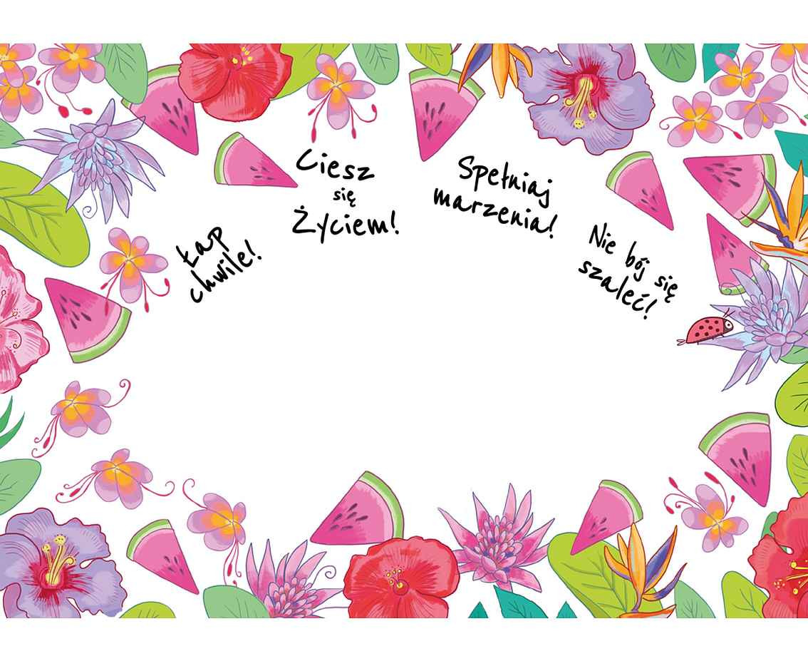 Greeting card  A5 18 Girl tropics, 1 pc
