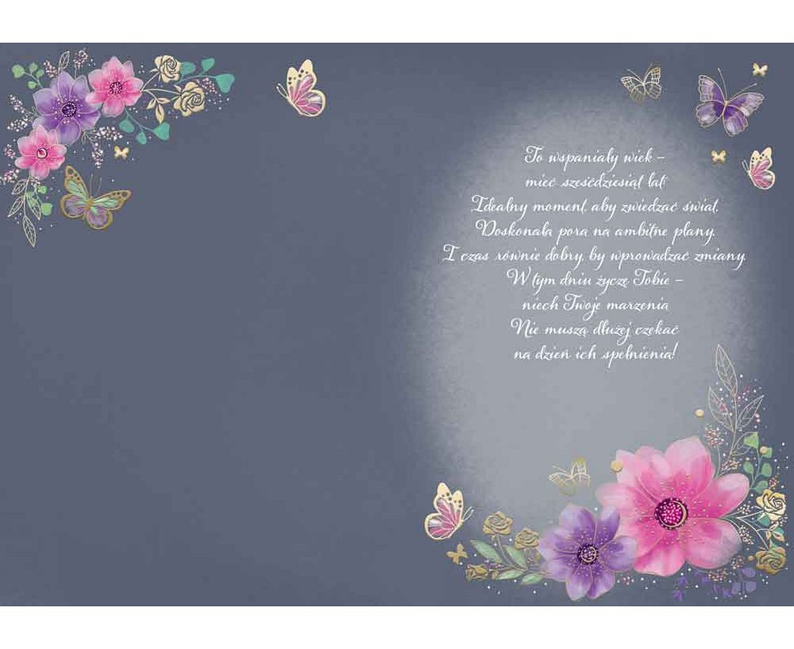 Greeting card  A5 60 Birthday, 1 pc