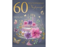 Greeting card  A5 60 Birthday, 1 pc