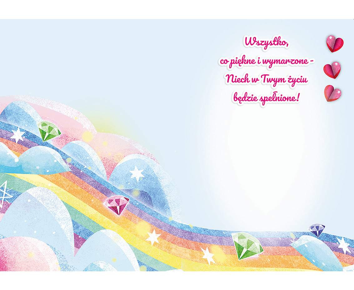 Greeting card  A5 UNICORN WITH HEART, 1 pc