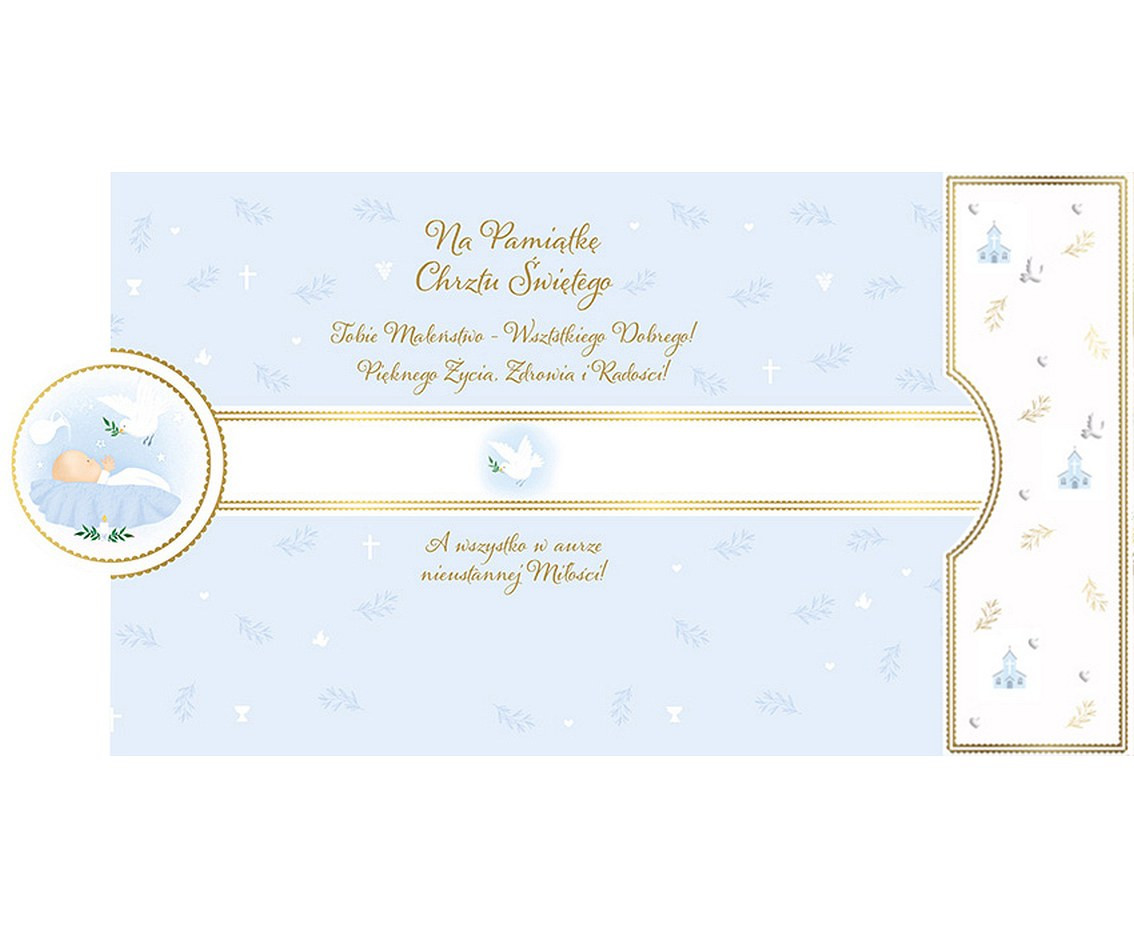 Greeting card  A5 BAPTISM BLUE,  1 pc EOL