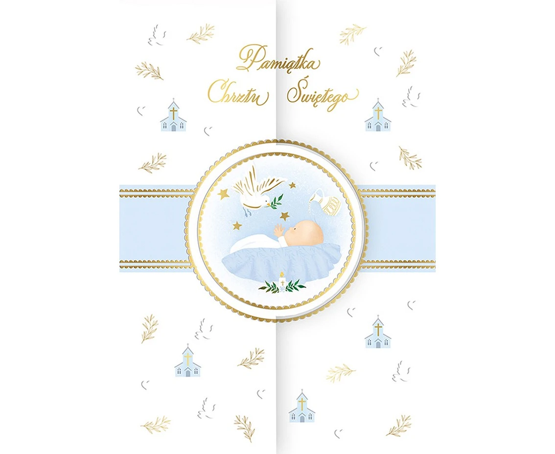 Greeting card  A5 BAPTISM BLUE,  1 pc EOL