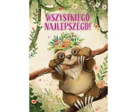 Greeting card  A5 SLOTH,  1 pc