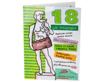 Greeting card  B6 18th Boy,  1 pc