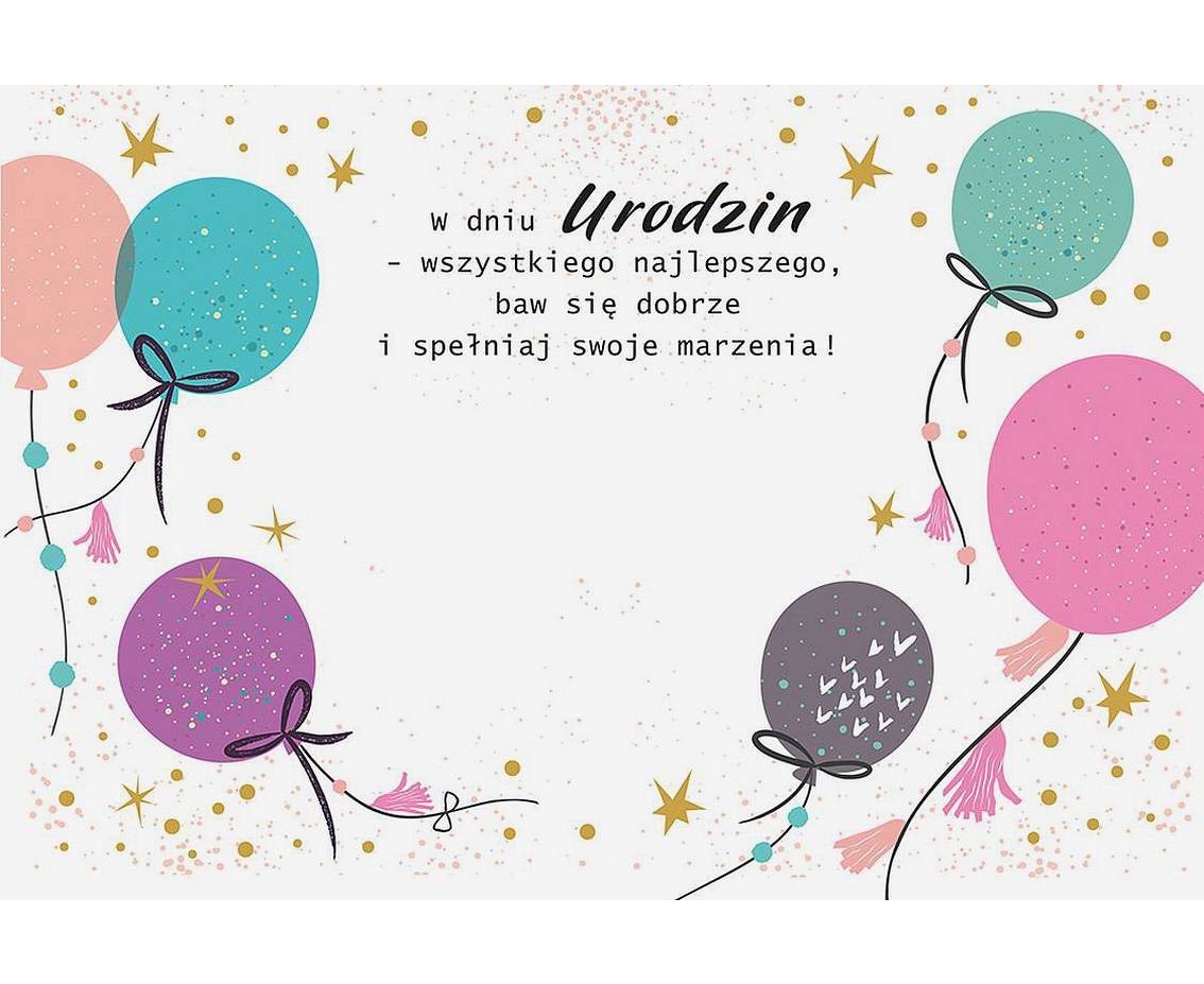 Greeting card  B6 Balloon Glitter,  1 pc