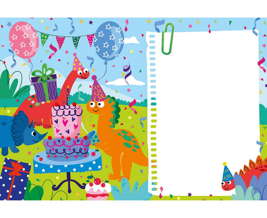 Greeting card  B6 Dinosaur,  1 pc