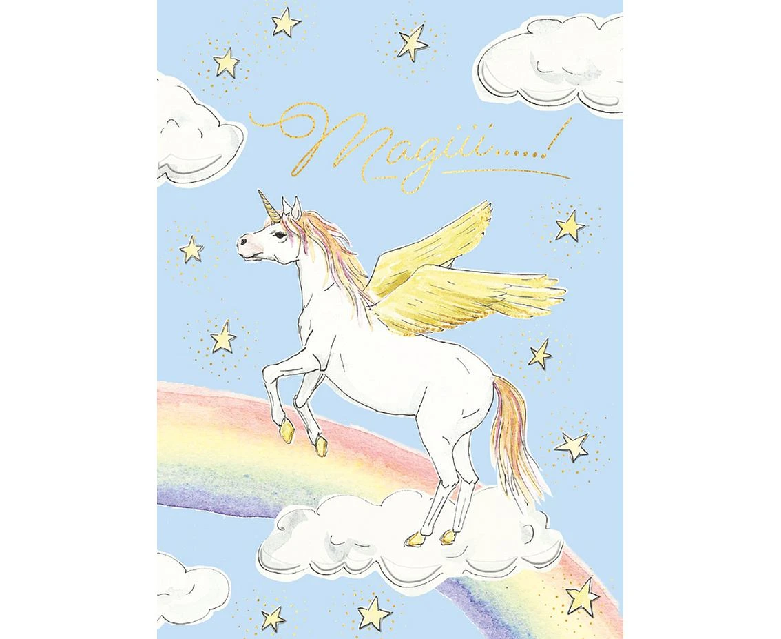 Greeting card  B6 Horse-rainbow,  1 pc
