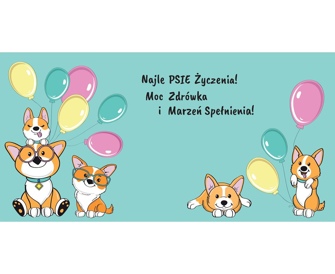 Greeting card KW Cute dogs,  1 pc