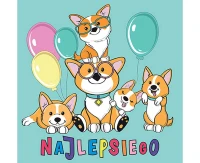 Greeting card KW Cute dogs,  1 pc