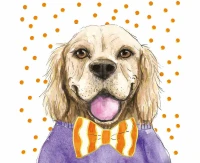 Greeting card KW Orange Dog,  1 pc
