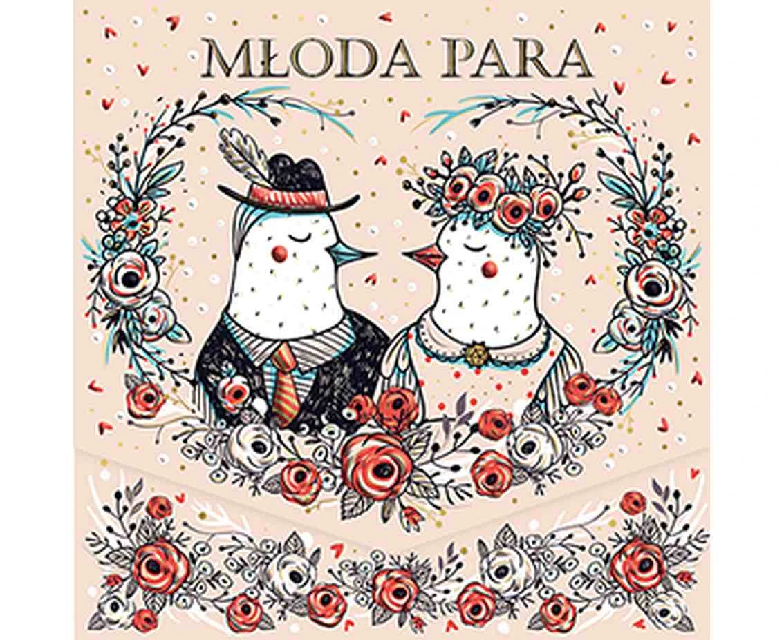 Greeting card  KW Wedding , 1 pc