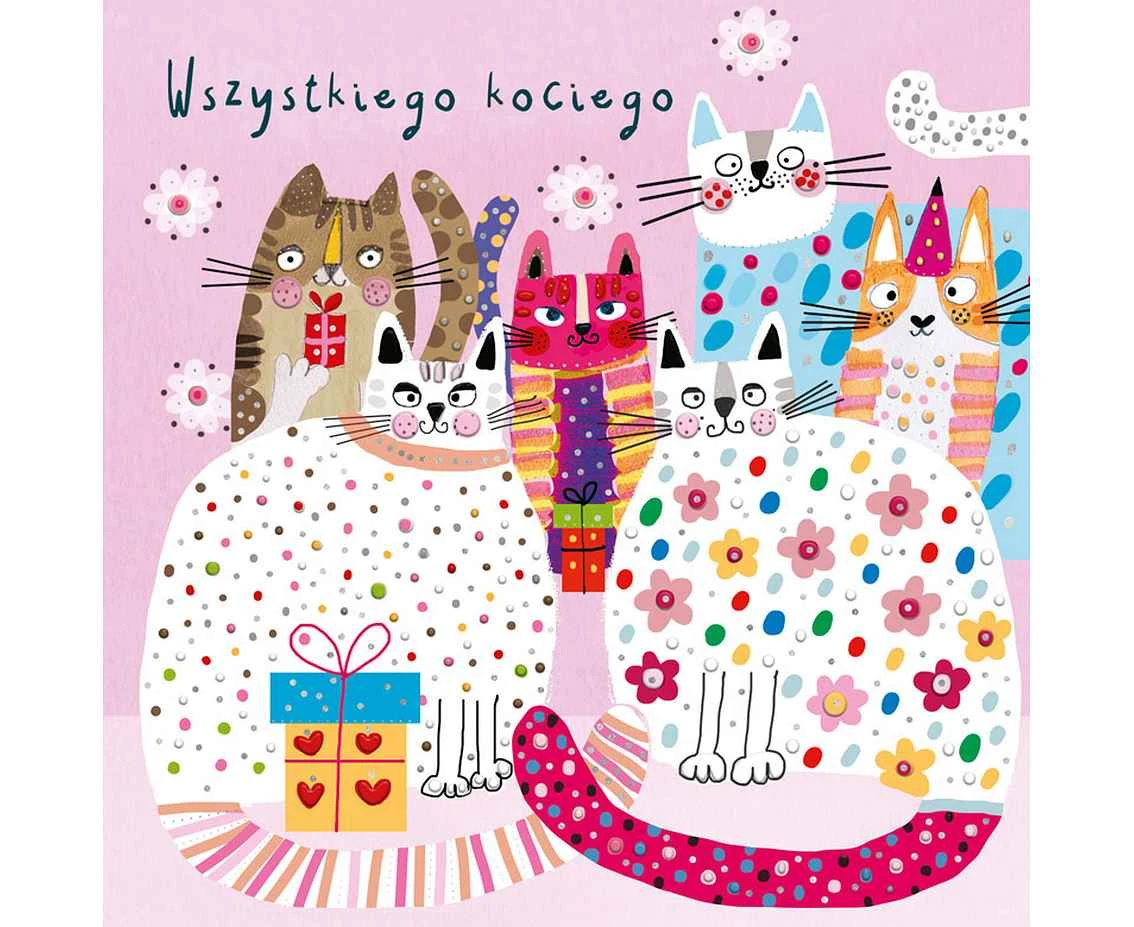 Greeting card  KW Cats , 1 pc