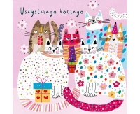 Greeting card  KW Cats , 1 pc