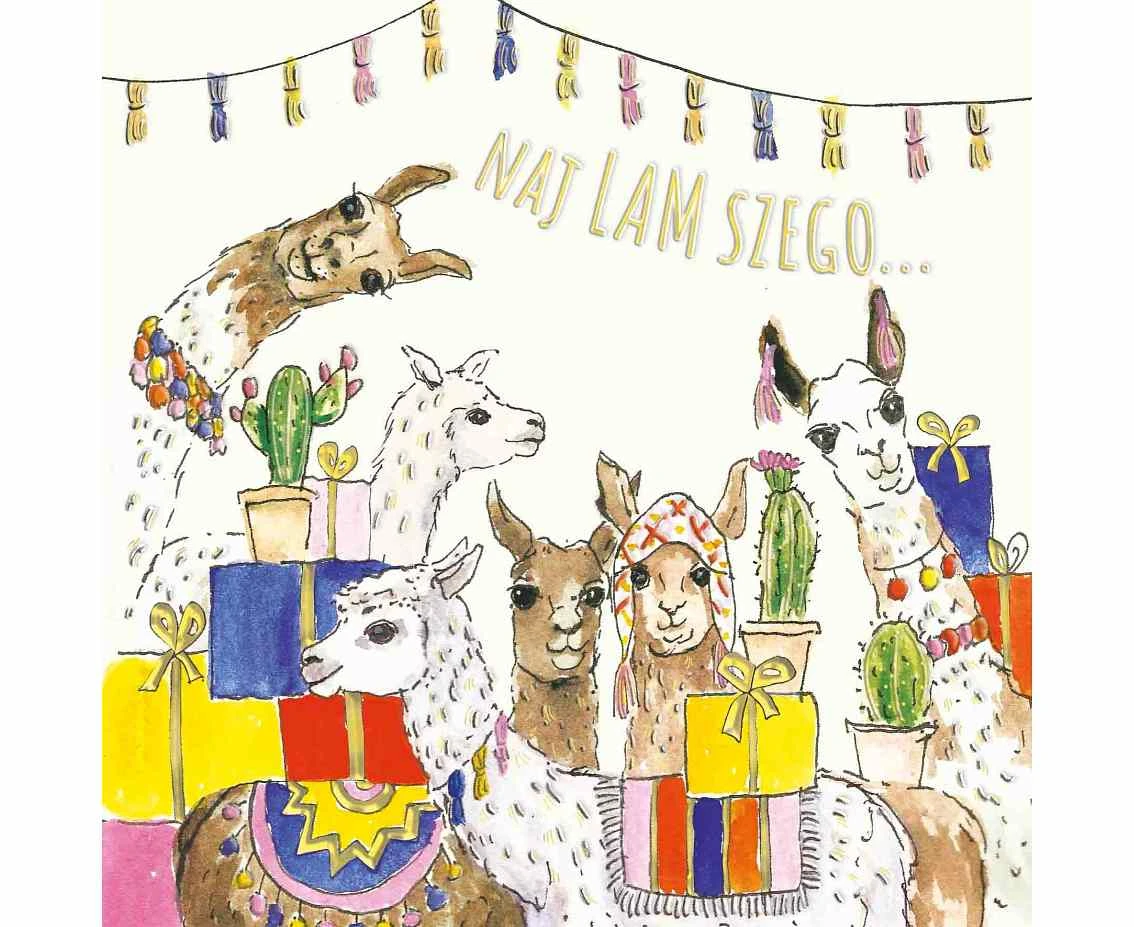 Greeting card  KW Llama, 1 pc