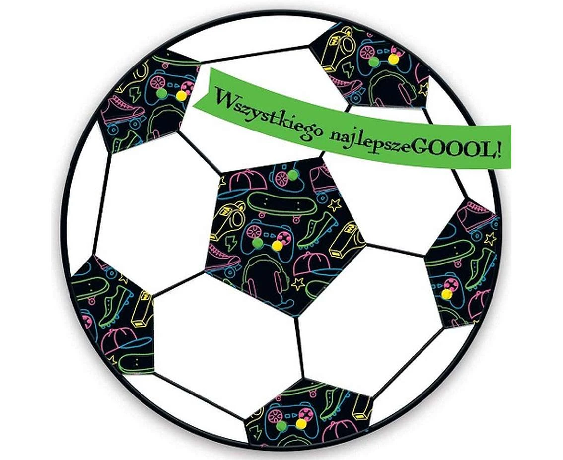 Greeting card  KW Neon Ball, 1 pc