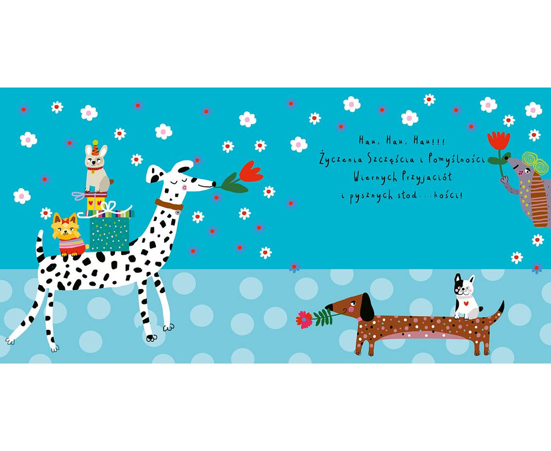 Greeting card KW dogs,  1 pc