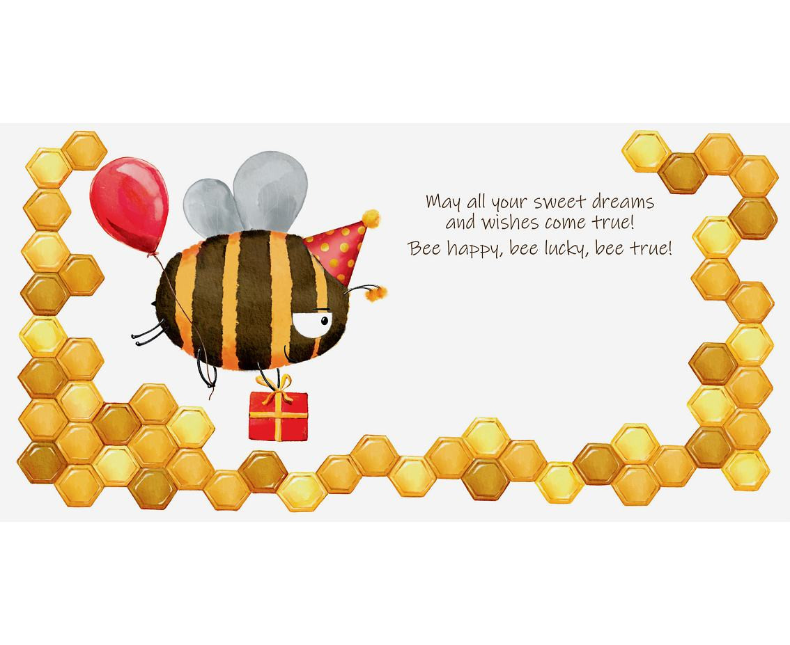 Greeting card KW BEE,  1 pc