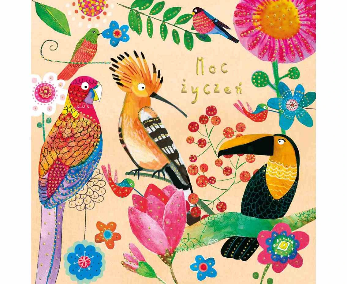 Greeting card KW Birds,  1 pc