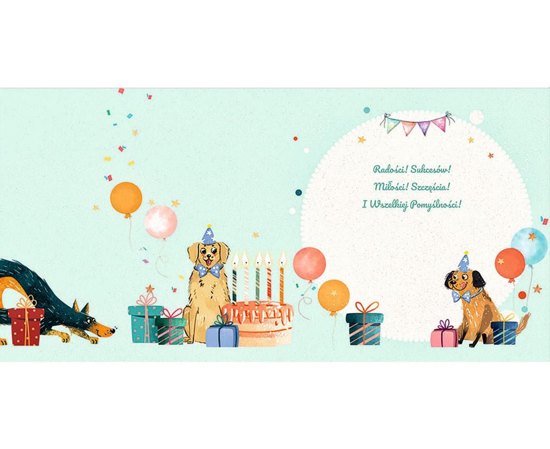 Greeting card KW dogs,  1 pc