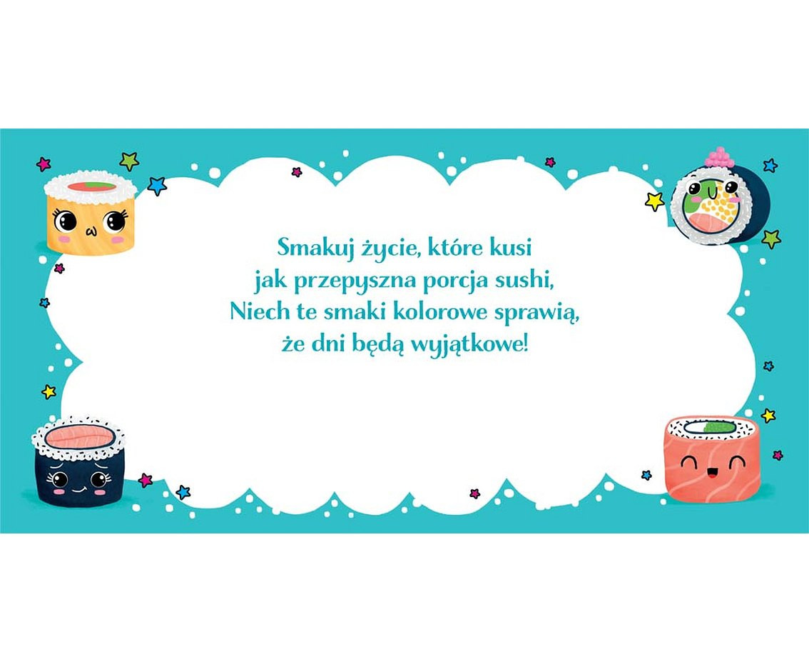 Greeting card KW sushi, 1 pc