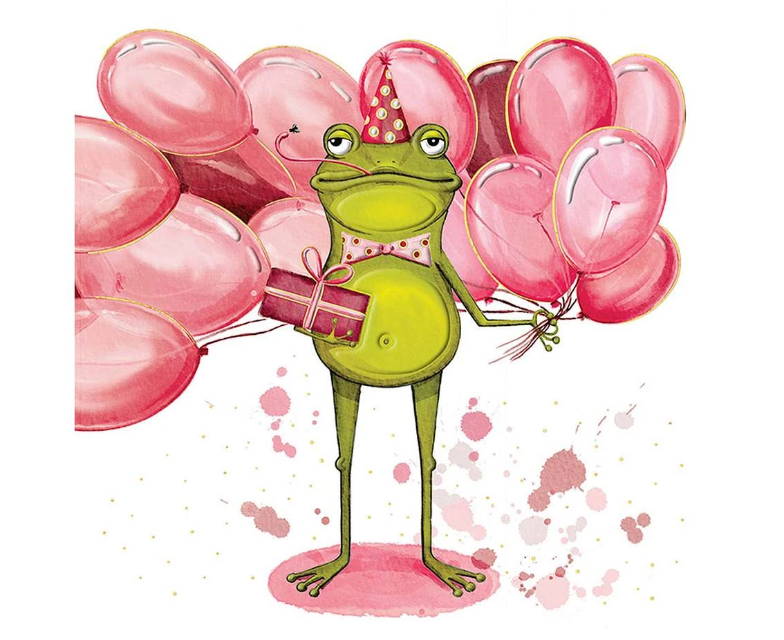 Greeting card KW Frog,  1 pc