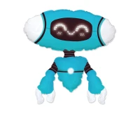 Foil balloon 24" FX - Robot Blue,  unpacked (flat) EOL