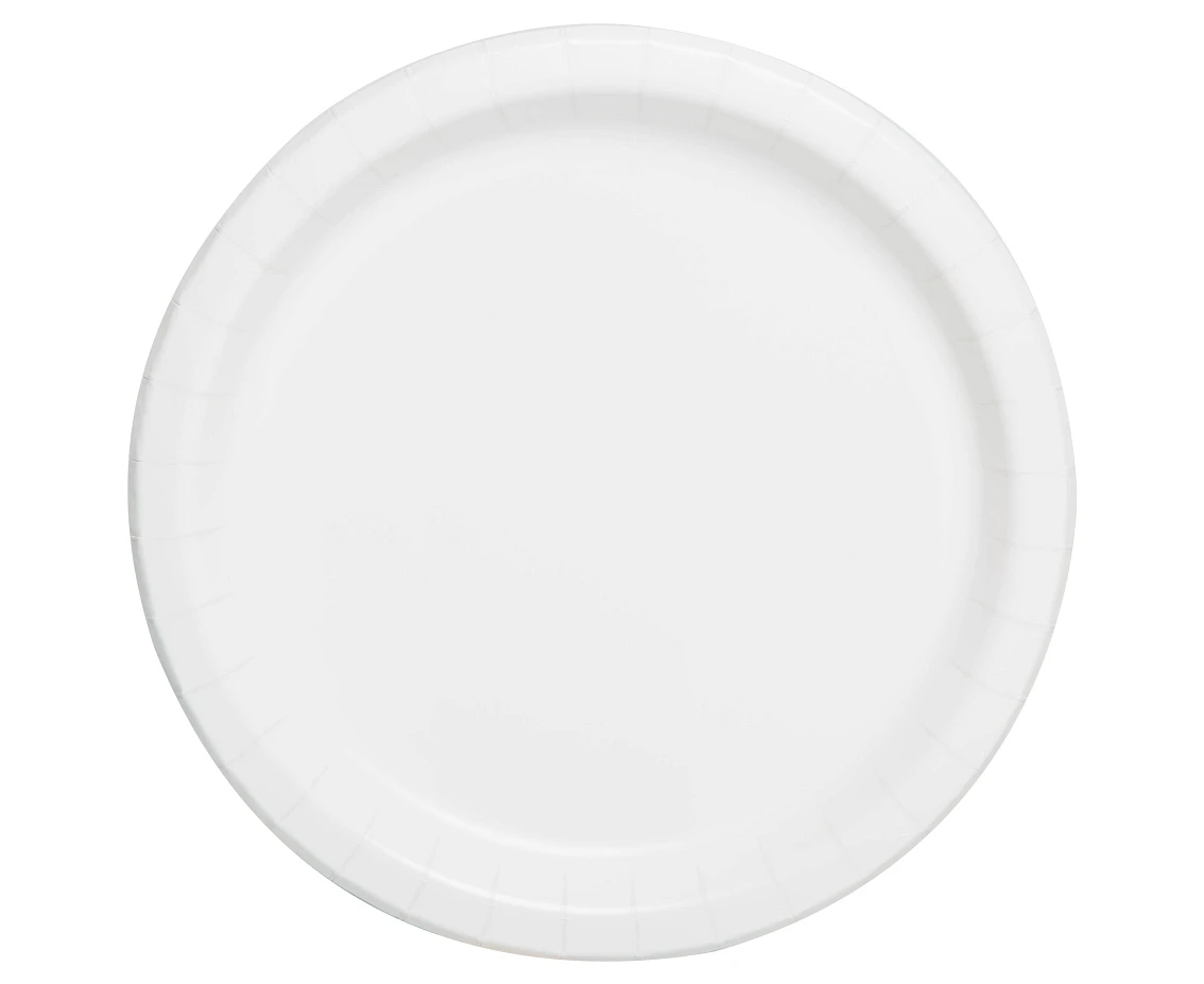 Paper plates, white, 18 cm, 8 pcs.