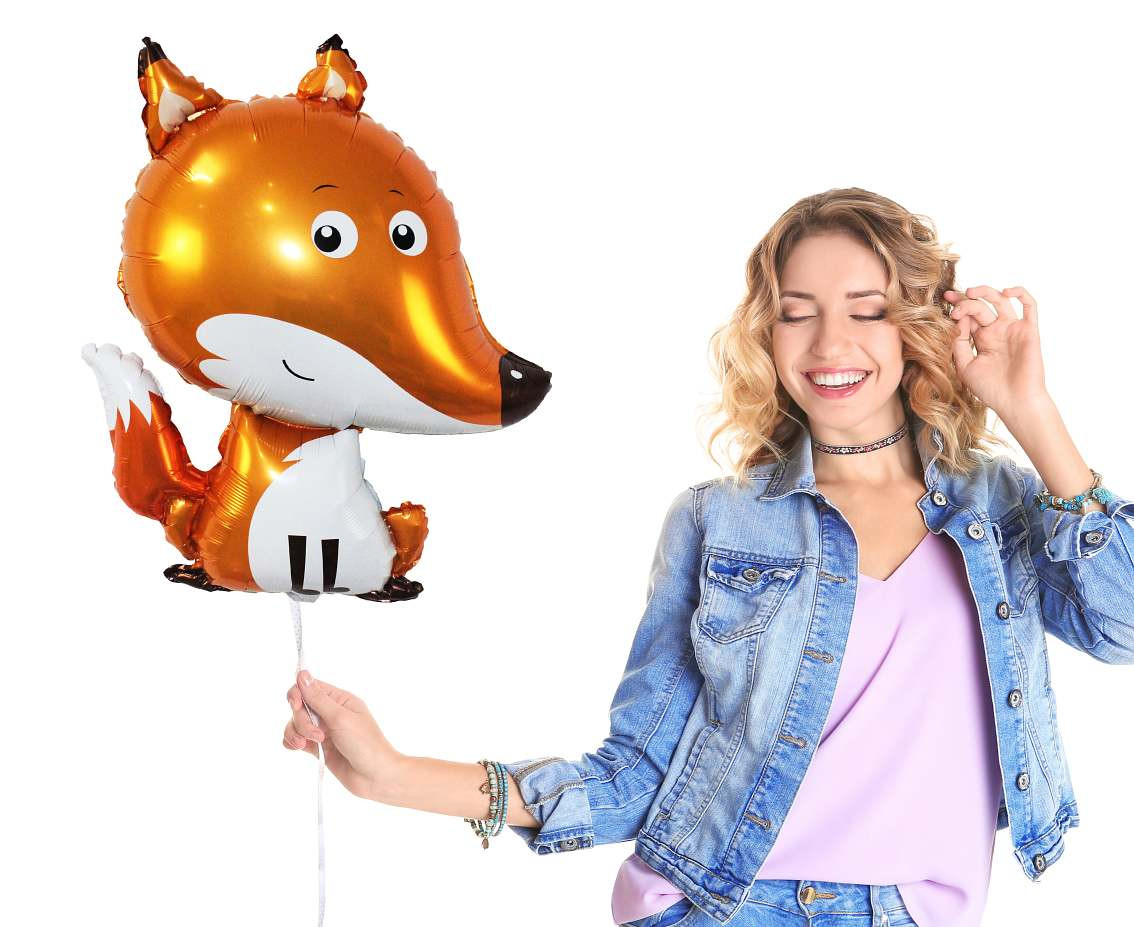 Fox foil balloon, 62x50 cm