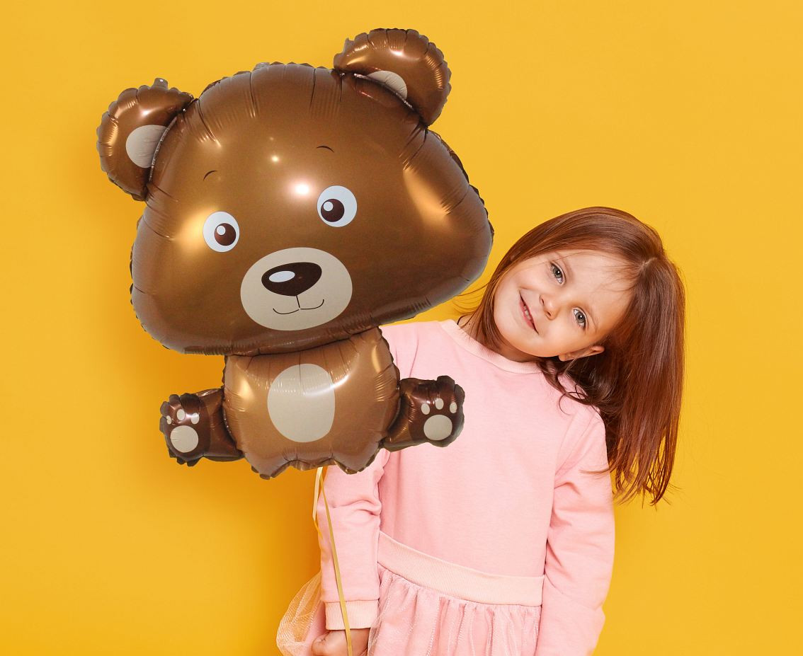 Bear foil balloon, 60x55 cm