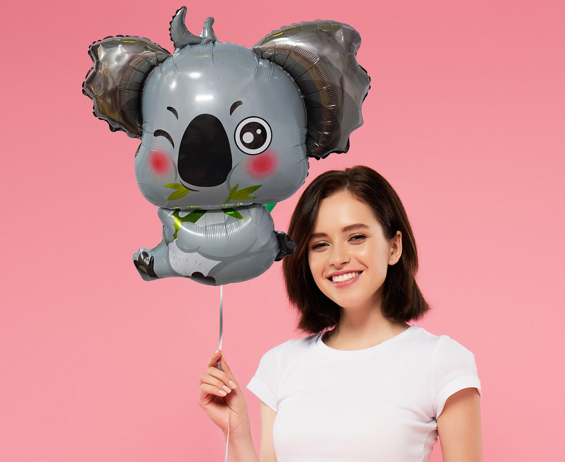 Koala foil balloon, 66x65 cm