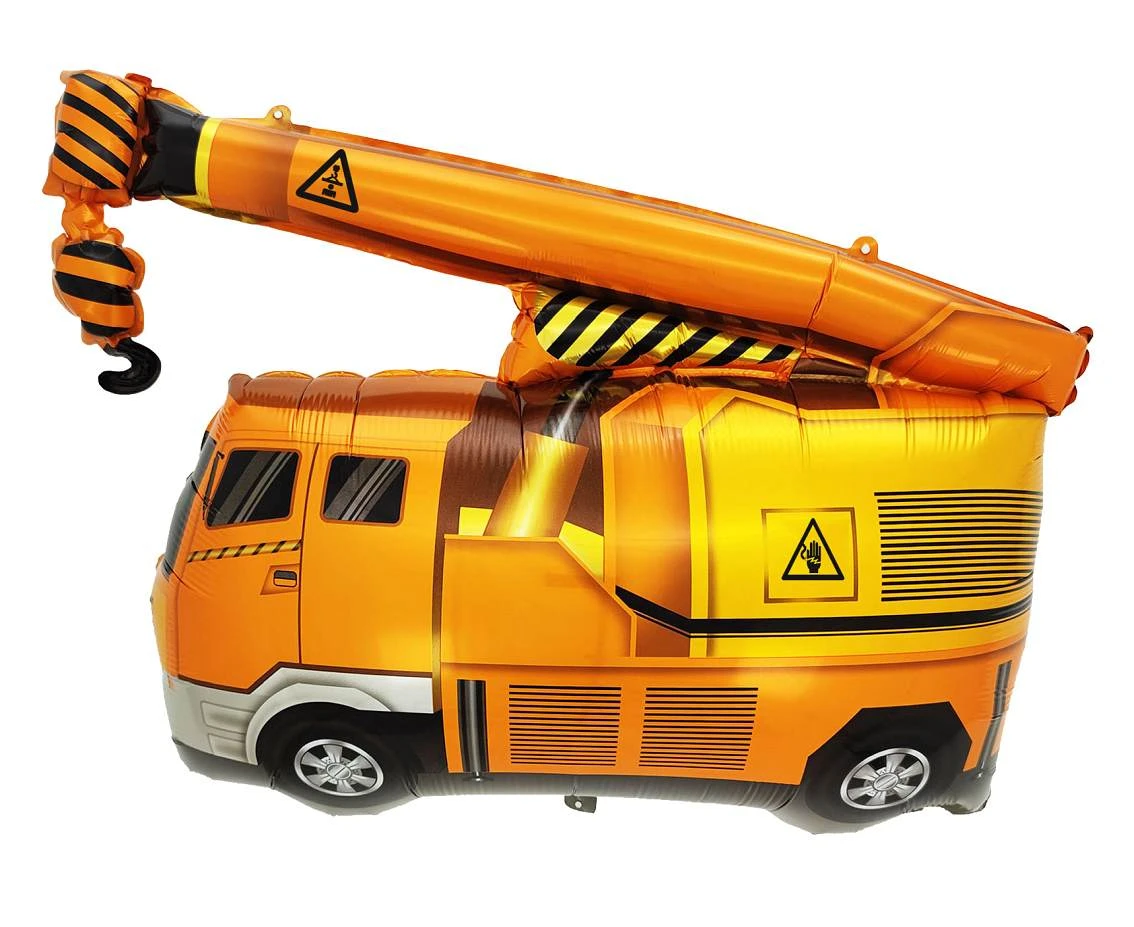 Crane Truck foil balloon, 65x45 cm