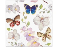 PAW napkins patterned Butterflies, Orchid 33x33 cm, 20 pcs.